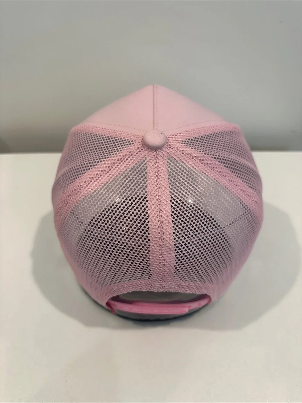 Pink Bunny Patch Trucker Hat Embroidered Rabbit Snapback Cap
